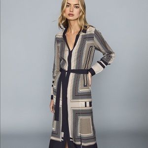 Reiss Adelita scarf print shirt dress - Size 0
